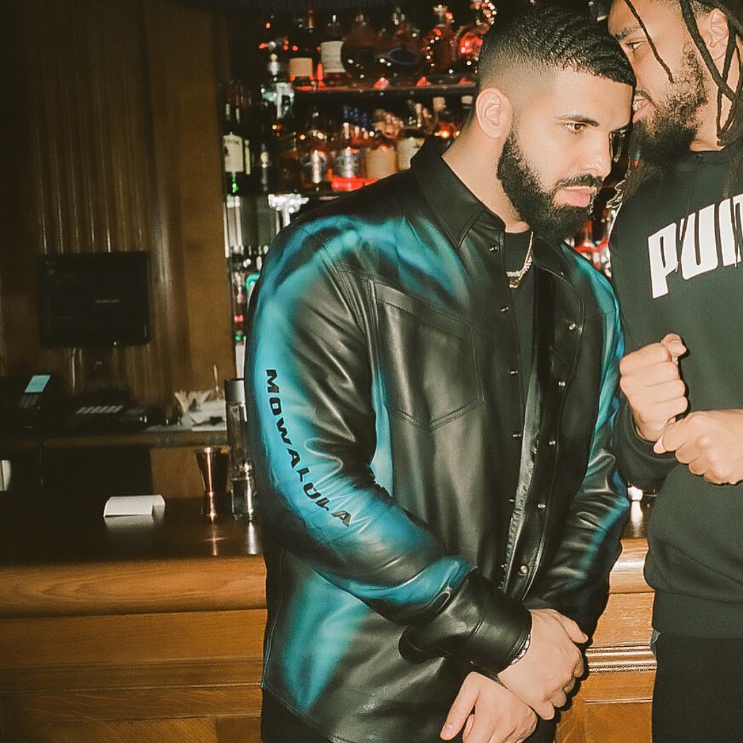 Drake Wears a Custom Halle Berry Jacket by Mowalola