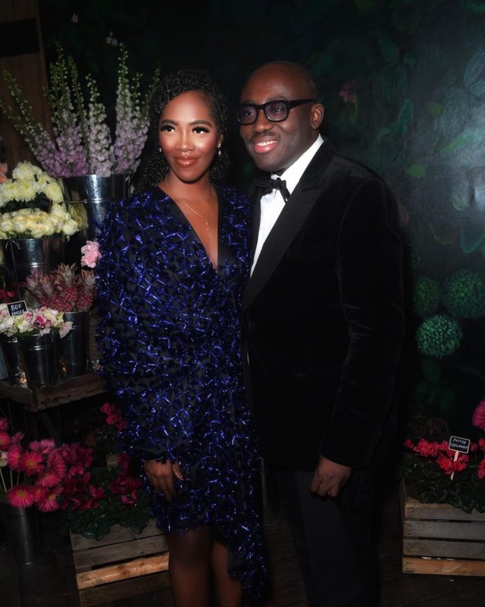 Tiwa Savage and Edward Enninful at the Business Of Fashion's Global VOICES Award